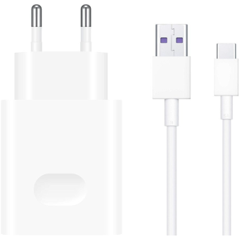 Sieťová nabíjačka Huawei Super Charge CP404 22.5W + kábel USB-C 1m biela (Blister)