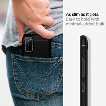Plastové puzdro na Samsung Galaxy S20 FE G780 Spigen Rugged Armor čierne