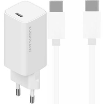 Xiaomi GaN Charger AD65GEU, USB-C 65W + USB-C kábel, biela (Blister)
