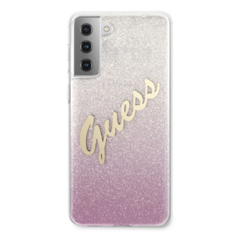 Puzdro Guess GUHCS21MPCUGLSPI na Samsung Galaxy S21 Plus 5G Vintage ružové