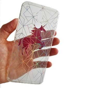 Silikónové puzdro Multi Design TPU pre iPhone 6/6s jednorožec transparentné