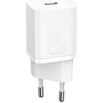 Nabíjačka Baseus PD20W + kábel USB-C/Lightning biela