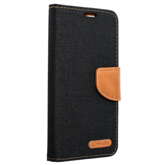 Diárové puzdro na Xiaomi Redmi Note 10 Pro/10 Pro Max Canvas čierne