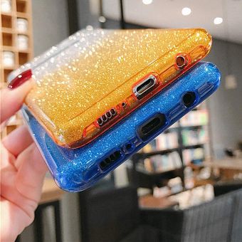 Silikónové puzdro na Xiaomi Redmi 9T/Poco M3 Shine Bling strieborno čierne