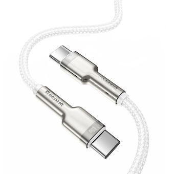 Dátový kábel Baseus Cafule Metal USB-C - USB-C 100W 1,0 m biely