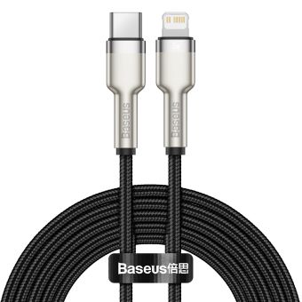 Dátový kábel Baseus Cafule Metal USB-C - Lightning  20W 2,0 m čierny