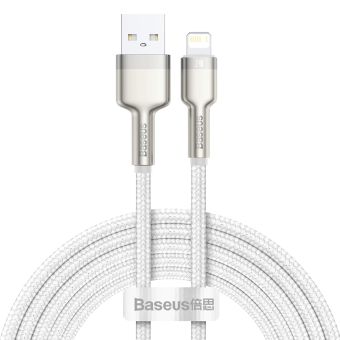Dátový kábel Baseus Cafule Metal USB - Lightning  2,4A 2,0 m biely