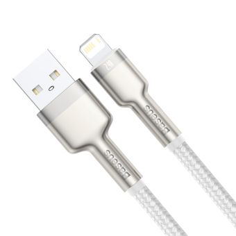 Dátový kábel Baseus Cafule Metal USB - Lightning  2,4A 2,0 m biely