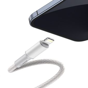 Dátový kábel Baseus High Density PD USB-C - Lightning 2,0 m 20W biely