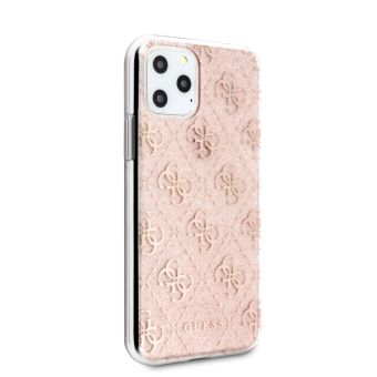 Puzdro Guess GUHCA32PCU4GLPI na Samsung Galaxy A32 5G Peony Glitter ružové