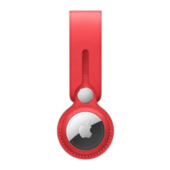 Kožená kľúčenka na Apple AirTag červená