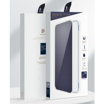 Diárové puzdro na Samsung Galaxy A72/A72 5G Dux Ducis Skin X modré