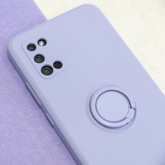 Silikónové puzdro na Xiaomi Redmi 9T / Poco M3 Finger Ring fialové
