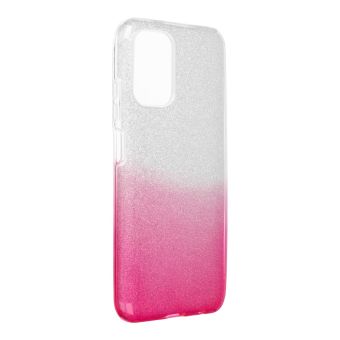 Silikónové puzdro na Xiaomi Redmi Note 10/10S Forcell Shining strieborno-ružové