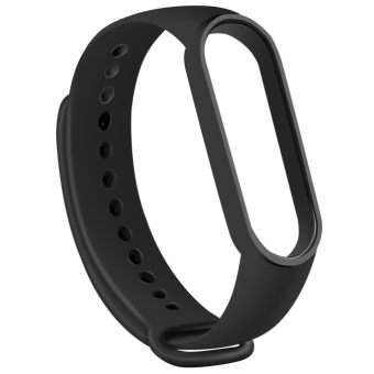 Silikonový náramok pre Xiaomi Mi Band 5/6 Black (Bulk)