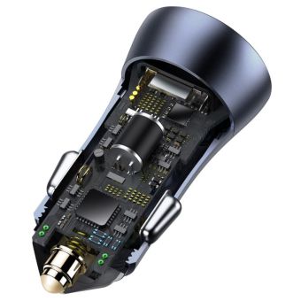 Autonabíjačka Baseus 40W Golden Contactor na 2xUSB (20W+20W) Q.C. 1m tmavo-sivá