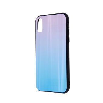 Aurora Glass TPU + sklo Xiaomi Redmi Note 9S/9 Pro/9 Pro Max modro-ružové