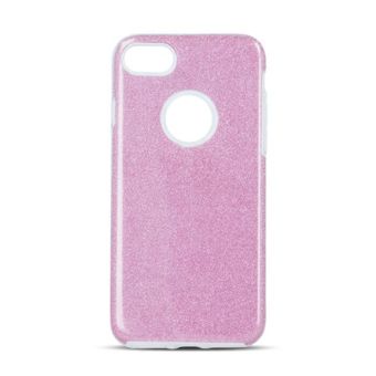 Silikónové puzdro na Motorola Moto G9 Play/E7 Plus Glitter 3in1 ružov