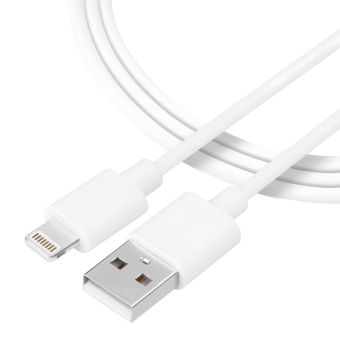 Kábel Tactical Smooth Thread 014, USB-A na Lightning, 10.5W 5V/2.1A, 1m, biely