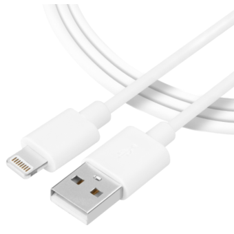 Kábel Tactical Smooth Thread USB-A/Lightning 2 m biely