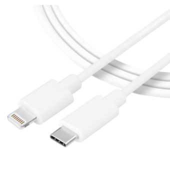Kábel Tactical Smooth Thread USB-C/Lightning 1 m biely