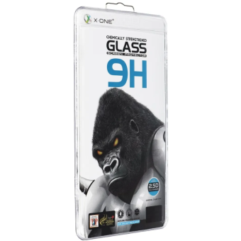 Tvrdené sklo na Apple iPhone 13/13 Pro/14 X-ONE Full Cover Extra Strong Crystal Clear 9H Full Glue čierne