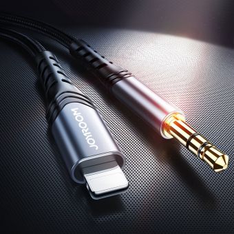 Kábel Joyroom AUX 3.5 mm mini jack/lighting 1 m čierny