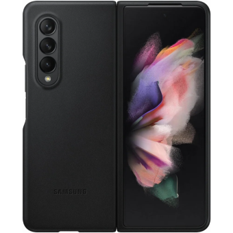 Kožené puzdro Samsung na Samsung Galaxy Z Fold3 5G F926 EF-VF926LBE Leather čierne