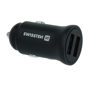 Autonabíjačka Swissten 2xUSB 4.8 A čierna