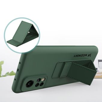 Silikónové puzdro na Xiaomi Redmi Note 9 Kickstand modré