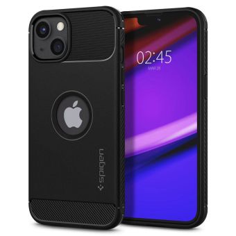 Odolné puzdro na Apple iPhone 13 mini Spigen Rugged Armor čierne