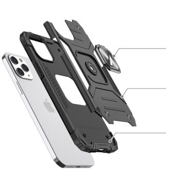 Odolné puzdro na Apple iPhone 13 Ring Armor modré