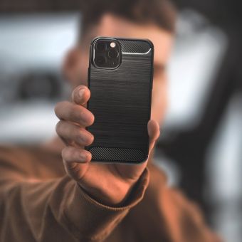Silikónové puzdro na Oppo A16s Forcell Carbon čierne