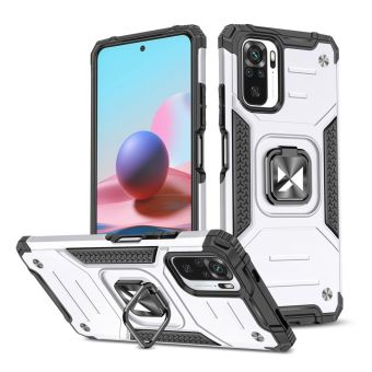 Odolné puzdro na Xiaomi Redmi Note 9 Ring Armor strieborné