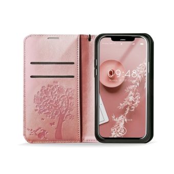 Diárové puzdro na Xiaomi MI 11 Lite/Mi 11 Lite 5G Forcell MEZZO tree ružovo-zlaté