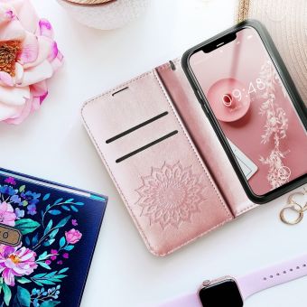 Diárové puzdro na Xiaomi Mi 11 Lite/Mi 11 Lite 5G Forcell MEZZO mandala ružovo-zlaté