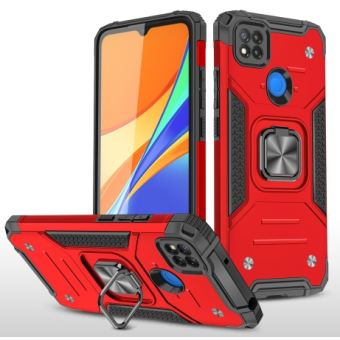 Odolné puzdro na Xiaomi Redmi 9C/10A Ring Armor červené