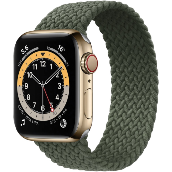 Náhradný remienok na Apple Watch 38/40/41 mm COTECi Nylon Braided Strap 148 mm Iverness Green