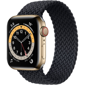 Náhradný remienok na Apple Watch 38/40/41 mm COTECi Nylon Braided Strap 148 mm Black