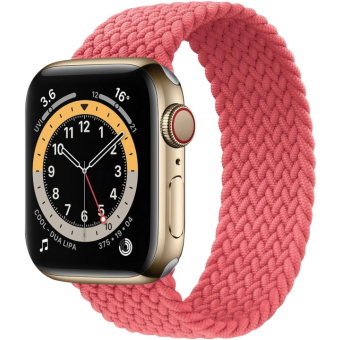 Náhradný remienok na Apple Watch 38/40/41mm COTECi Nylon Braided Strap 125 mm Pink Punch