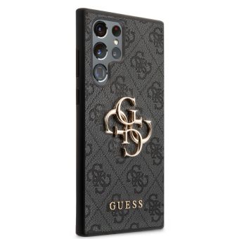 Plastové puzdro Guess na Samsung Galaxy S22 Ultra 5G S908 GUHCS22L4GMGGR 4G Big Metal Logo čierne