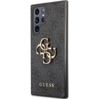 Plastové puzdro Guess na Samsung Galaxy S22 Ultra 5G S908 GUHCS22L4GMGGR 4G Big Metal Logo čierne