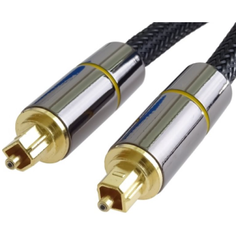 Kábel PremiumCord Optický audio Toslink, OD-7mm, 1m, strieborno-zlatá