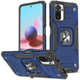 Odolné puzdro na Samsung Galaxy S21 FE 5G Rugged Ring Armor modré
