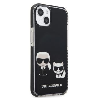 Plastové puzdro Karl Lagerfeld na Apple iPhone 13 Mini KLHCP13STPEKCK Karl Lagerfeld and Choupette TPE čierne