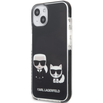 Plastové puzdro Karl Lagerfeld na Apple iPhone 13 Mini KLHCP13STPEKCK Karl Lagerfeld and Choupette TPE čierne