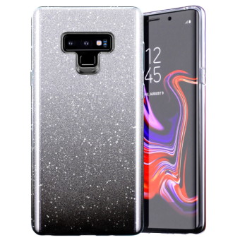 Silikónové puzdro na Samsung Galaxy S22 Plus 5G Shine Bling  čierno-strieborné