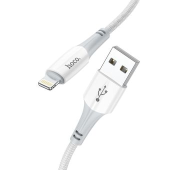 Kábel HOCO Ferry X70, USB na Lightning 8-pin 2,4A, 1m, biely