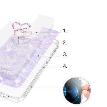 Zadné puzdro na Apple iPhone 13 Pro Kingxbar Epoxy fialové