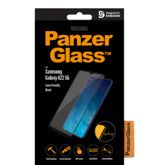 Tvrdené sklo na Samsung Galaxy A22 5G PanzerGlass Case Friendly čierne